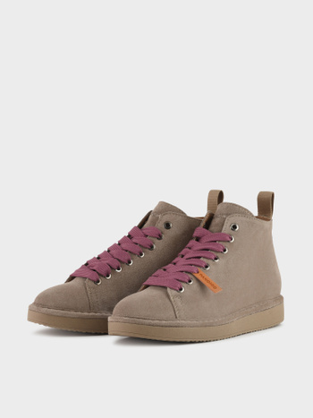 POLACCHINO DONNA P01 IN SUEDE FODERATO IN MICROFIBRA NOCE BROWNROSE