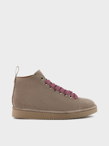 POLACCHINO DONNA P01 IN SUEDE FODERATO IN MICROFIBRA NOCE BROWNROSE