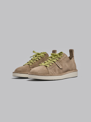SCARPA ALLACCIATA P01 UOMO IN SUEDE VINTAGE KHAKI