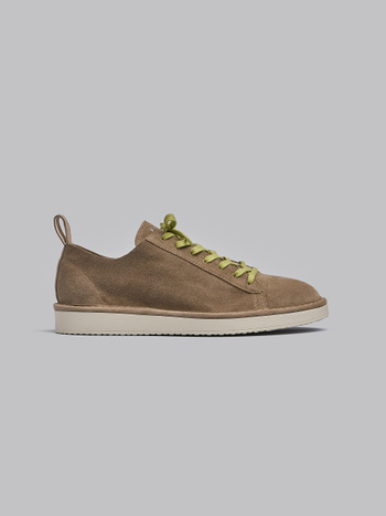 SCARPA ALLACCIATA P01 UOMO IN SUEDE VINTAGE KHAKI