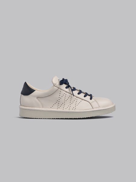 P01 MAN'S LACE-UP SHOE LEATHER IVORY-NIGHT