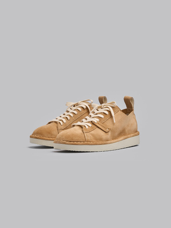 SCARPA ALLACCIATA P01 DONNA IN SUEDE CHAMPAGNE