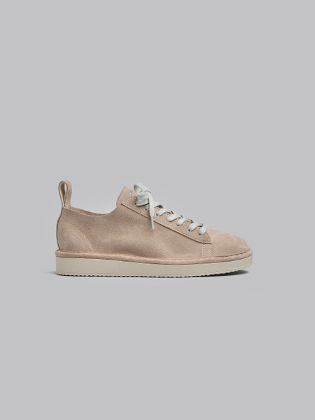 SCARPA ALLACCIATA P01 DONNA IN SUEDE NEBBIA