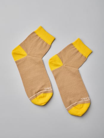 viertel-socken champagne-gelb Panchic