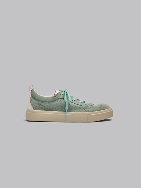 SNEAKER S08 DONNA IN SUEDE FORATO E SUEDE VERDE ICEBERG