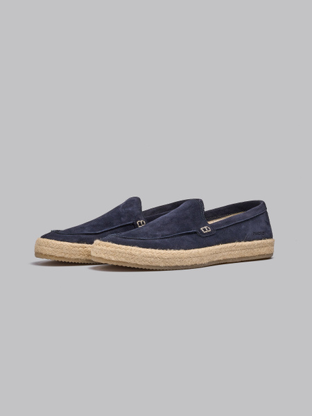 SLIP-ON S29 UOMO IN SUEDE CON SUOLA IN CORDA NOTTE