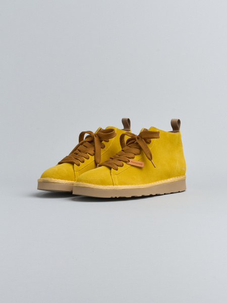 P001 MAN'S ANKLE BOOT SUEDE MICROFIBRE LINING CITRON-BROWN SUGAR