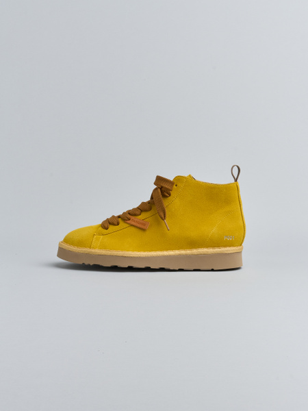 P001 MAN'S ANKLE BOOT SUEDE MICROFIBRE LINING CITRON-BROWN SUGAR