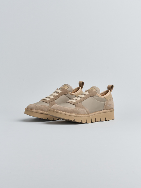 SLIP-ON MUJER P005 DE NAILON Y ANTE GRIS CENIZA