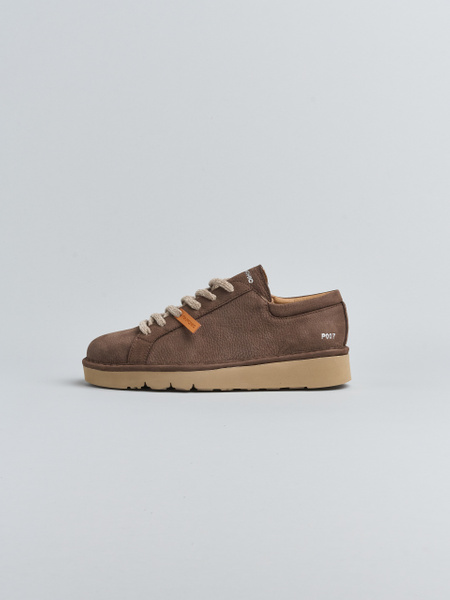 P007 MAN'S LACE-UP SHOE NUBUCK COFFEE