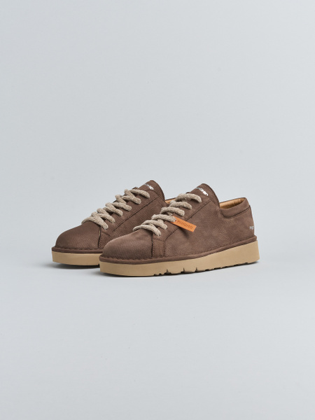 P007 MAN'S LACE-UP SHOE NUBUCK COFFEE