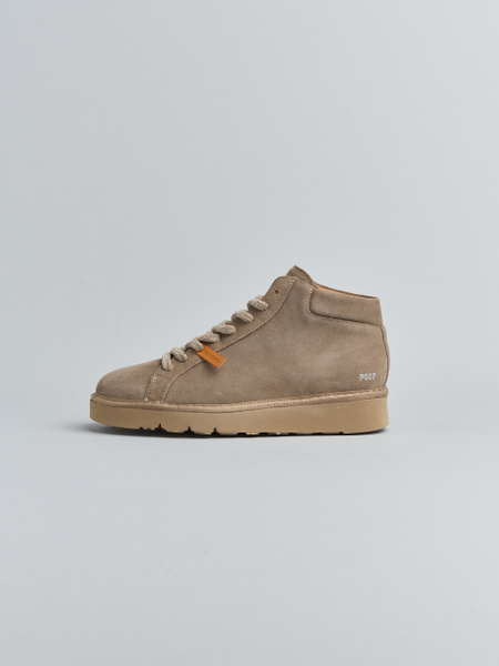 P007 MAN'S ANKLE BOOT SUEDE MICROFIBRE LINING WALNUT