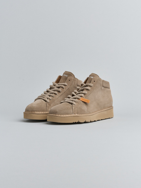 P007 MAN'S ANKLE BOOT SUEDE MICROFIBRE LINING WALNUT