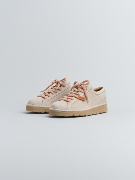 SCHNÜRSCHUH FÜR DAMEN P007 AUS NUBUK TAUBENGRAU