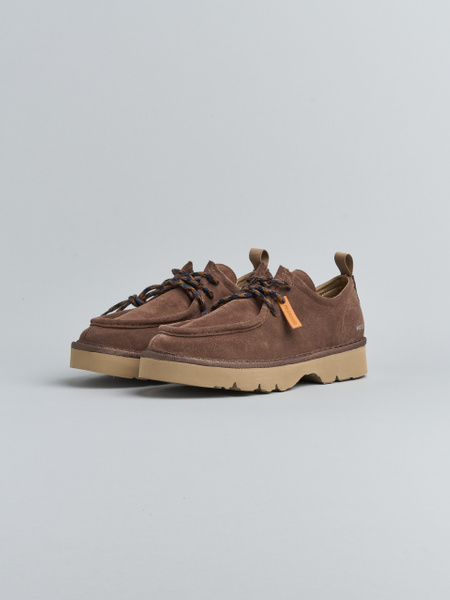 P009 MAN'S LACE-UP SHOE SUEDE MICROFIBRE LINING BROWN