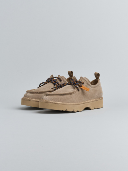 P009 MAN'S LACE-UP SHOE SUEDE MICROFIBRE LINING WALNUT