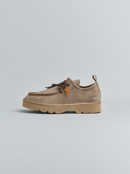P009 MAN'S LACE-UP SHOE SUEDE MICROFIBRE LINING WALNUT