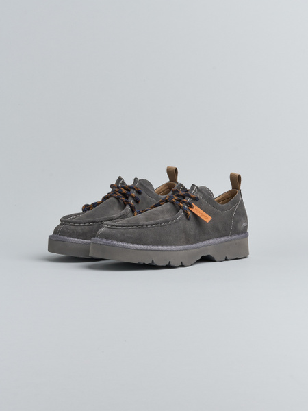 P009 MAN'S LACE-UP SHOE SUEDE MICROFIBRE LINING ANTHRACITE