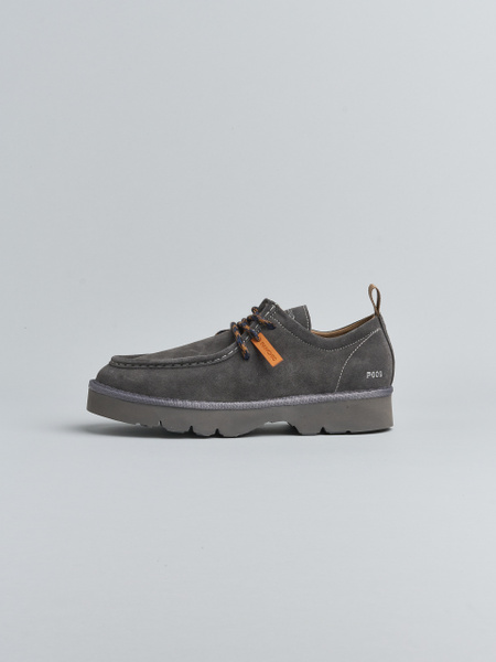 P009 MAN'S LACE-UP SHOE SUEDE MICROFIBRE LINING ANTHRACITE