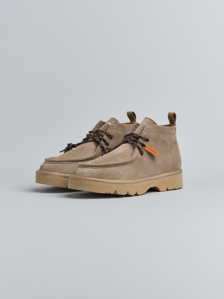 P009 MAN'S ANKLE BOOT SUEDE MICROFIBRE LINING WALNUT