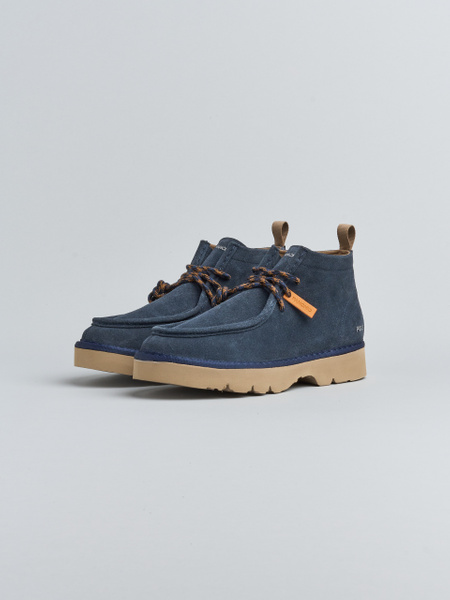 P009 MAN'S ANKLE BOOT SUEDE MICROFIBRE LINING COBALT