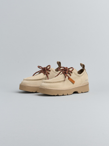 SCHNÜRSCHUH FÜR DAMEN P009 AUS WILDLEDER MIT FUTTER AUS MIKROFASER SAND