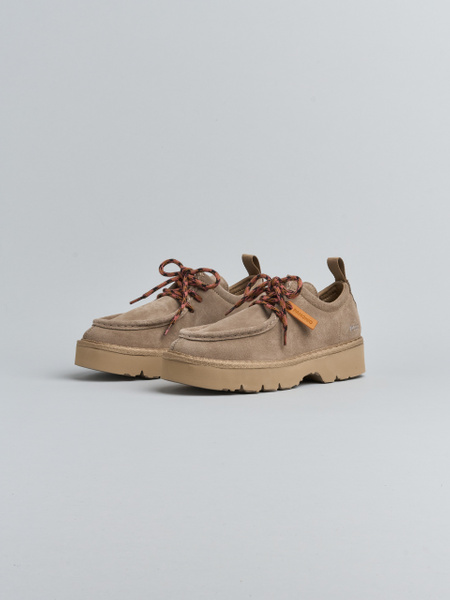 SCHNÜRSCHUH FÜR DAMEN P009 AUS WILDLEDER MIT FUTTER AUS MIKROFASER WALNUSS