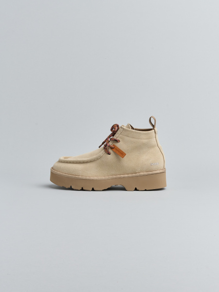 P009 WOMAN'S ANKLE BOOT SUEDE MICROFIBRE LINING SAND