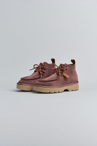 P009 WOMAN'S ANKLE BOOT SUEDE MICROFIBRE LINING BROWNROSE