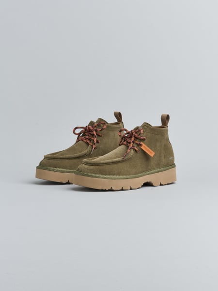 P009 WOMAN'S ANKLE BOOT SUEDE MICROFIBRE LINING MILITARY OLIVE
