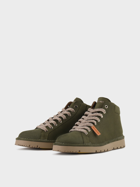 P007 MAN'S ANKLE BOOT NUBUCK MILITARY GREEN