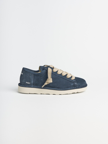 SCARPA ALLACCIATA P001 UOMO IN CAMOSCIO NOTTE