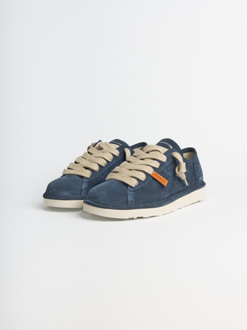 SCARPA ALLACCIATA P001 UOMO IN CAMOSCIO NOTTE