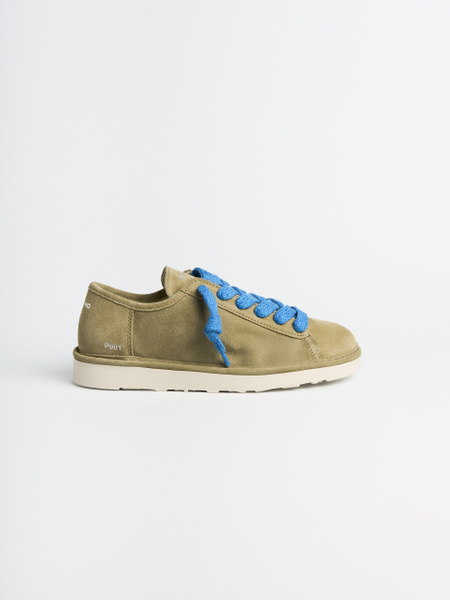 SCARPA ALLACCIATA P001 UOMO IN CAMOSCIO OLIVA