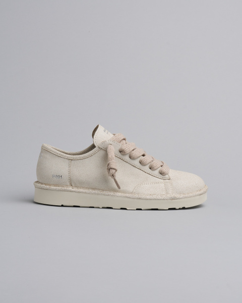 SCARPA ALLACCIATA UOMO P001 IN CAMOSCIO SCEPOLATO AVORIO