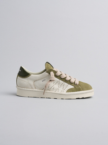 P001 herren sneaker Panchic aus gesperrte wildleder und wildleder elfenbein-olive