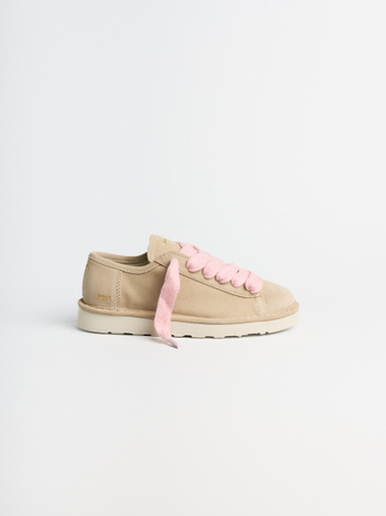 P001 damenschnürschuh Panchic aus wildleder sand