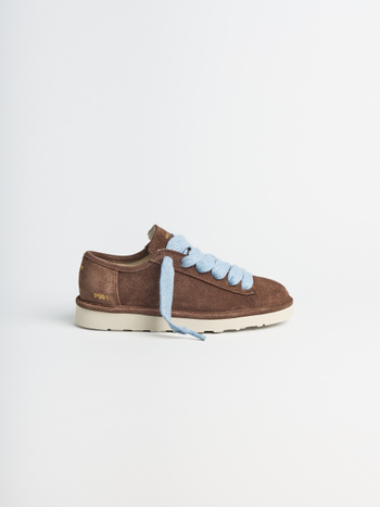 P001 damenschnürschuh Panchic aus wildleder braun