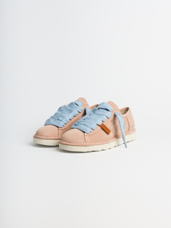 SCARPA ALLACCIATA DONNA P001 IN CAMOSCIO NUDE
