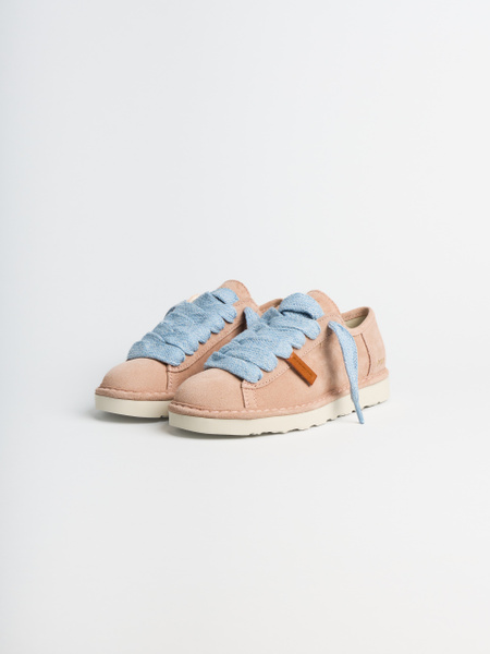 SCARPA ALLACCIATA DONNA P001 IN CAMOSCIO NUDE