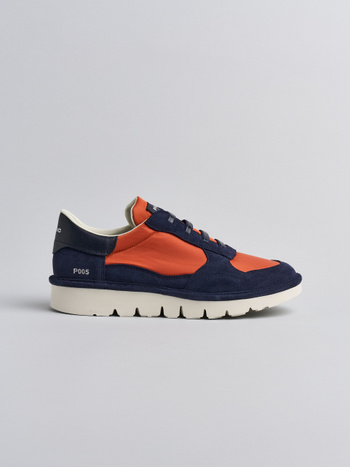 P005 slipper für herren Panchic aus nylon und wildleder rost-nacht
