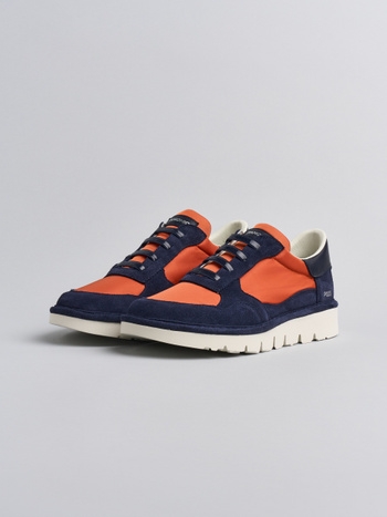 P005 slipper für herren Panchic aus nylon und wildleder rost-nacht