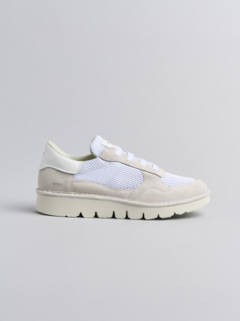 P005 slipper für herren Panchic aus mesh wildleder und leder weiß