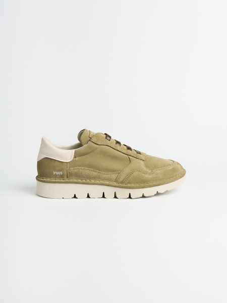 SLIP-ON HOMBRE P005 DE ANTE Y NAILON ACEITUNA