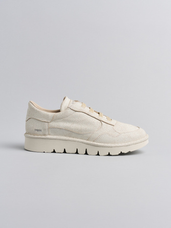 P005 slip-on uomo Panchic in camoscio screpolato avorio