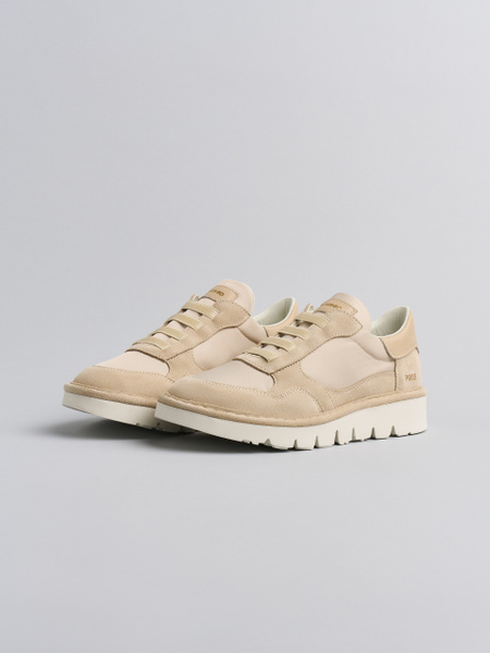 SLIP-ON DONNA P005 IN NYLON E CAMOSCIO NEBBIA