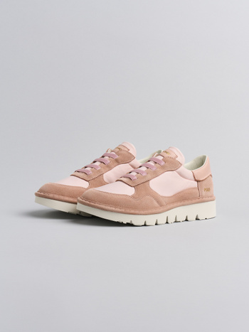 P005 slip-on donna Panchic in nylon e camoscio rosa cipria