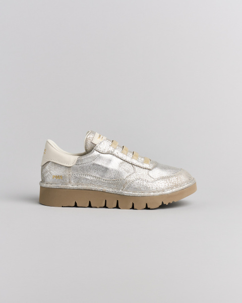 SLIP-ON DONNA P005 IN PELLE LAMINATA ARGENTO