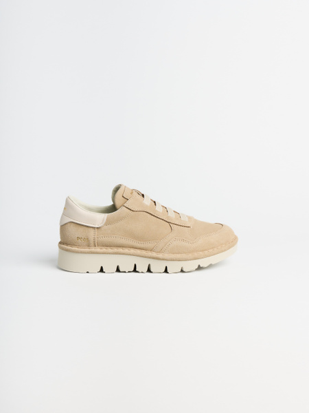 SLIP-ON DONNA P005 IN CAMOSCIO E PELLE SABBIA