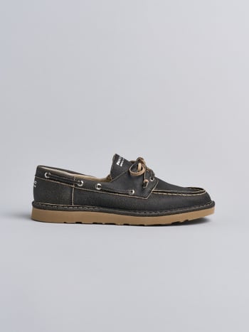 P019 herrenschnürschuh Panchic aus gesperrte wildleder schwarz